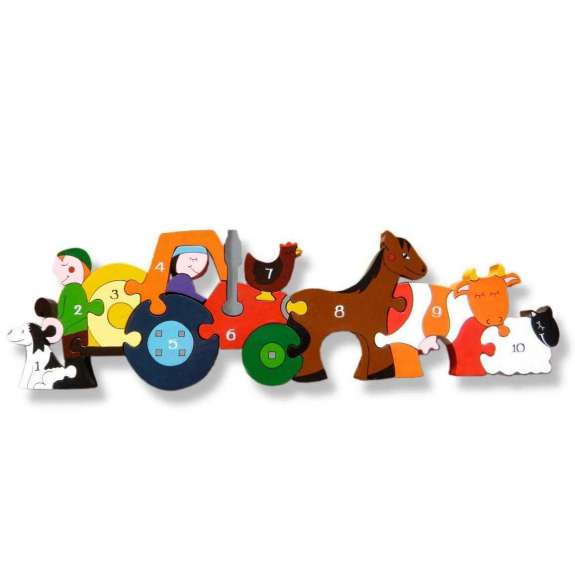 Alphabet Jigsaw Numbers Farm