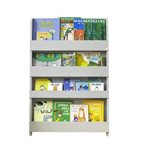 Tidy Books Bookcase in Pale Grey is made from quality beech in soft Pale Grey finish, offering practical storage for children's books of all shapes and sizes.
