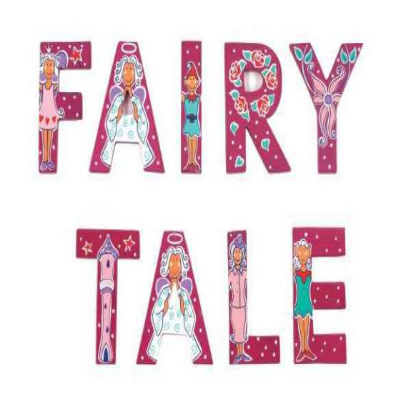 Pink Fairy Wooden Letters