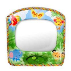 Brightly coloured Rainforest themed Baby Car Mirror