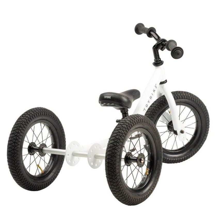 Trybike 2 in 1 Balance Bike White - Image 2