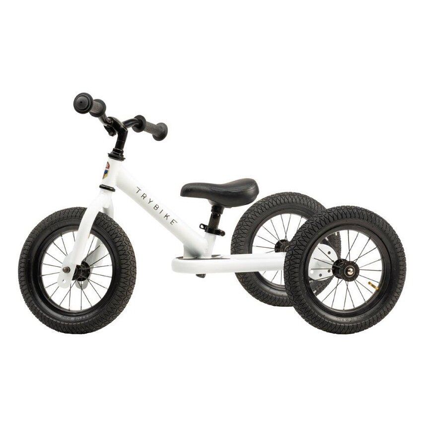 Trybike 2 in 1 Balance Bike White - Image 3