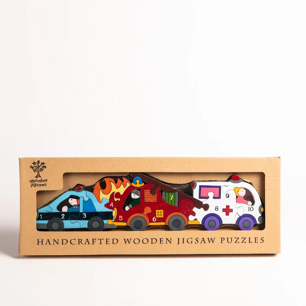 Alphabet Jigsaw Numbers Emergency Vehicles 1