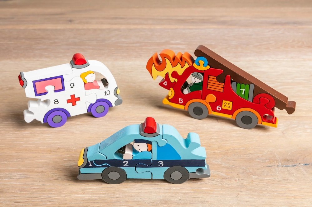 Alphabet Jigsaw Numbers Emergency Vehicles 4