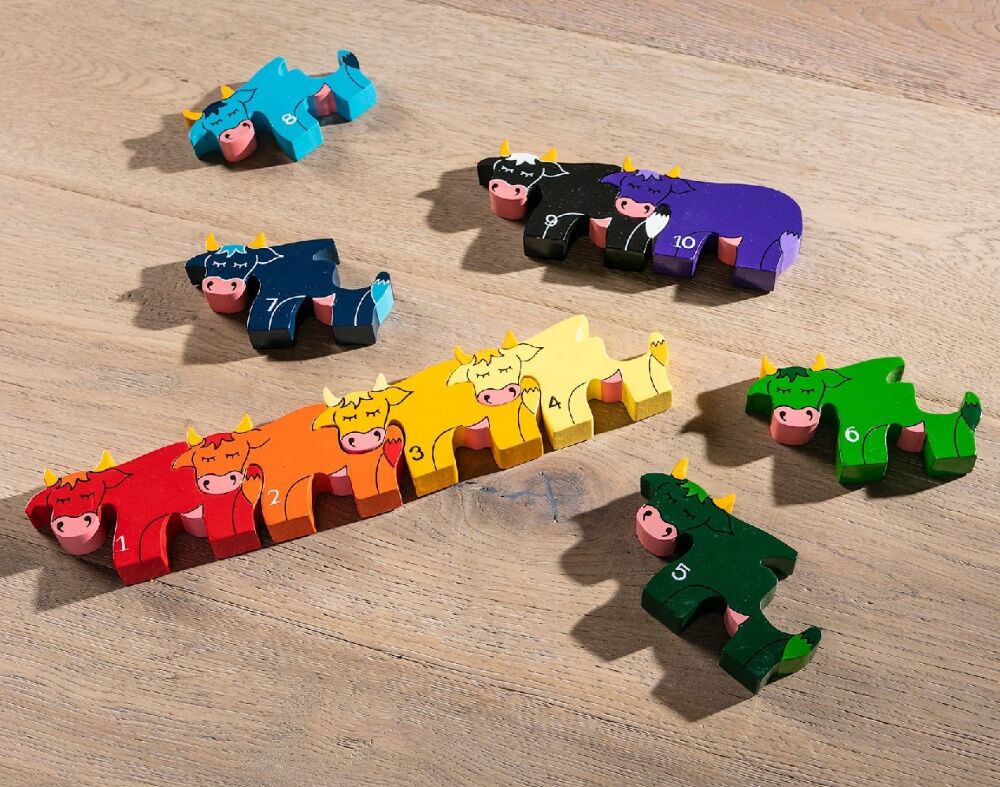 Alphabet Jigsaw Numbers Jigsaw Cows In A Row - Image 4