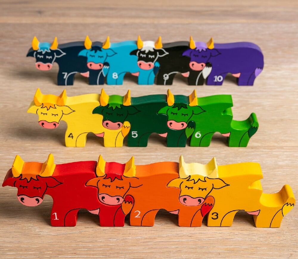 Alphabet Jigsaw Numbers Jigsaw Cows In A Row - Image 3