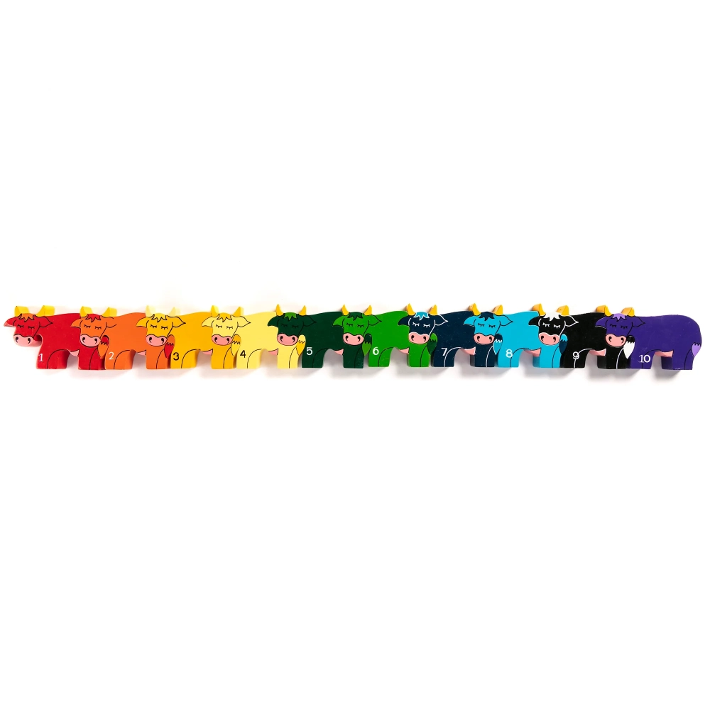Alphabet Jigsaw Numbers Jigsaw Cows In A Row 6