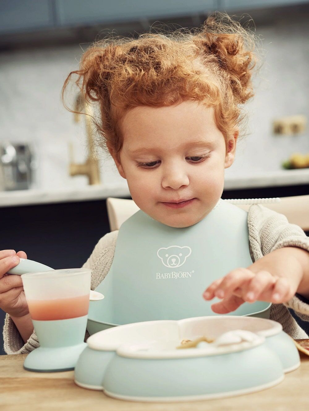 Babybjorn Baby Dinner Set - Powder Green - Image 3
