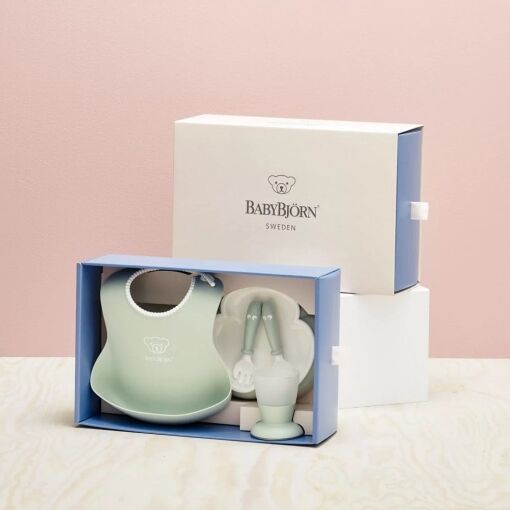Babybjorn Baby Dinner Set - Powder Green - Image 2