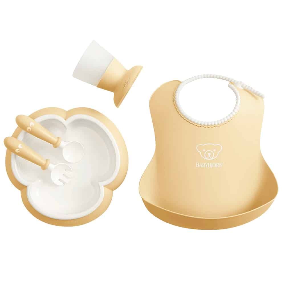 Babybjorn Baby Feeding Gift Set Powder Yellow
