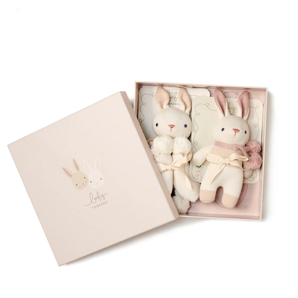 This wonderfully soft Baby Threads Cream Bunny Gift Set would be a great present for any new born baby. GOTS certified organic baby gift
