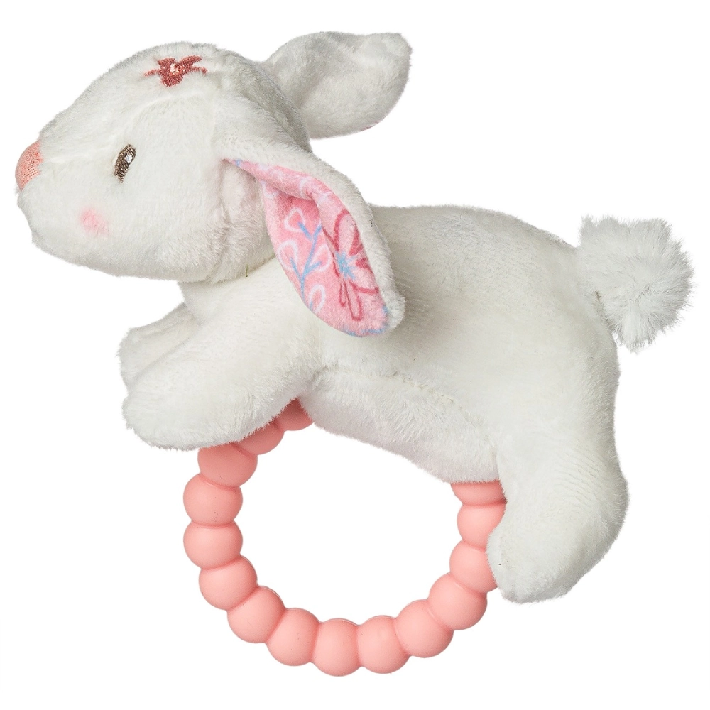 Bella Bunny Soft Baby Rattle With Teether Ring 1