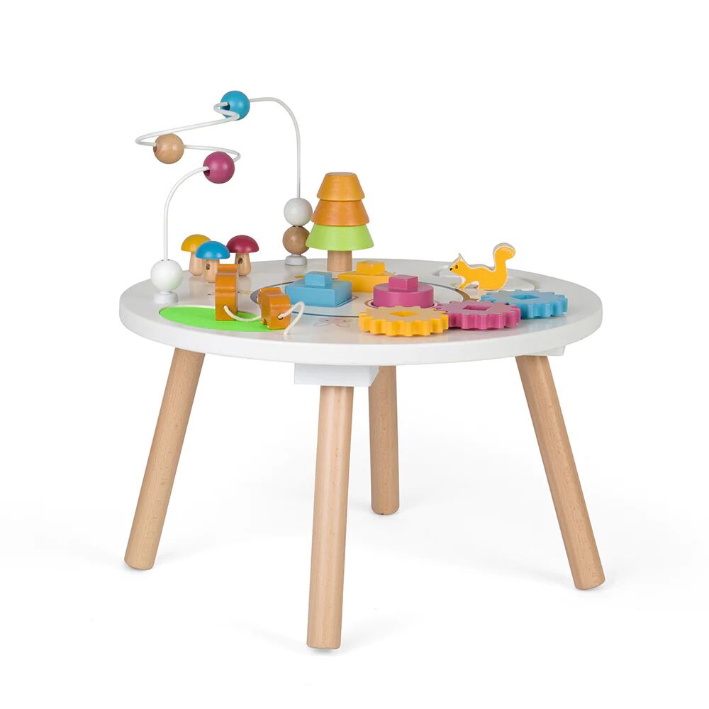 Bigjigs Animal Activity Table FSC will keep curious young minds engaged. This comprehensive wooden activity table encourages discovery through play, developing toddlers co-ordination, fine motor skills and dexterity.