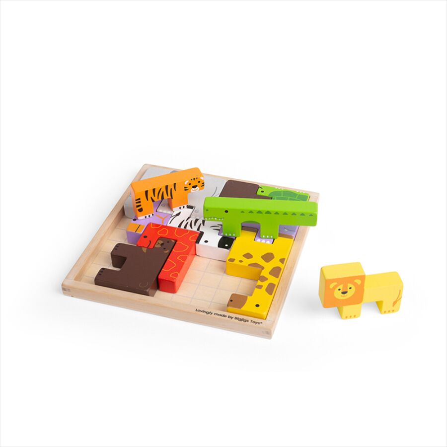 Bigjigs Toys Animal Lock A Block - Image 9