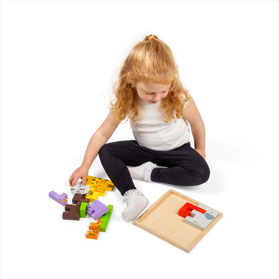 Bigjigs Toys Animal Lock A Block - Image 3