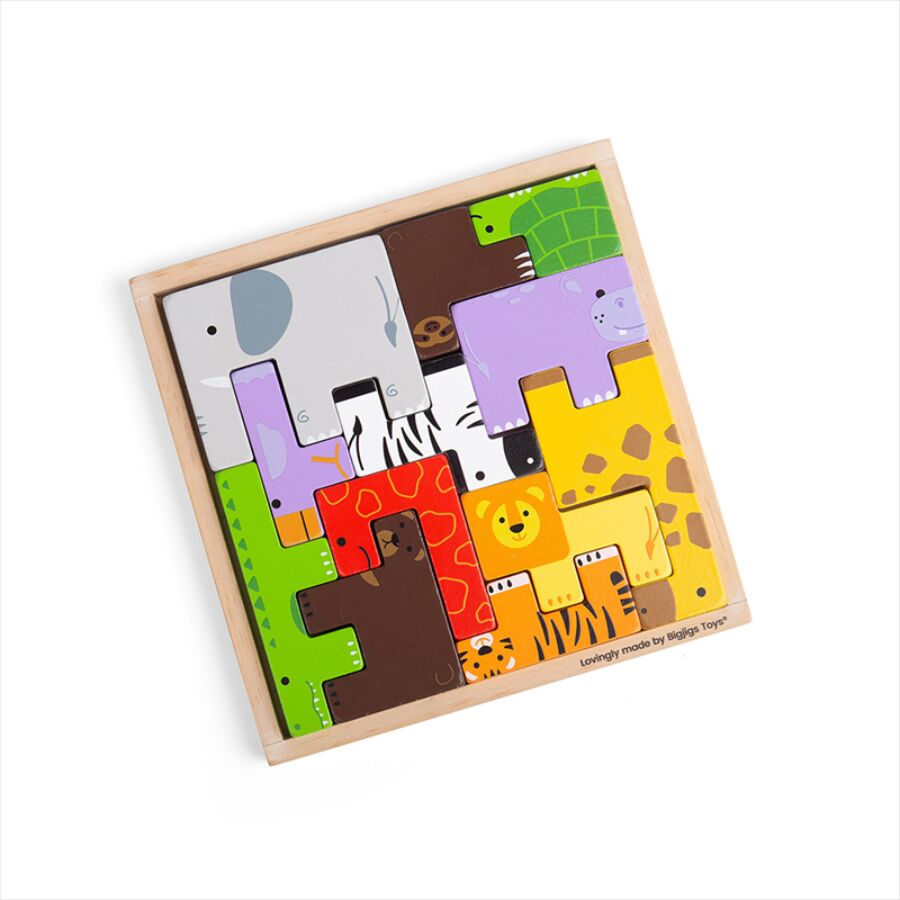 Bigjigs Toys Animal Lock A Block - Image 11