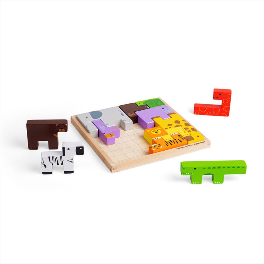 Bigjigs Toys Animal Lock A Block - Image 2