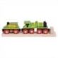Bigjigs Big Green Engine is a brightly coloured wooden toy train with an Engine and Coal Tender. Suitable for children 3 Years +