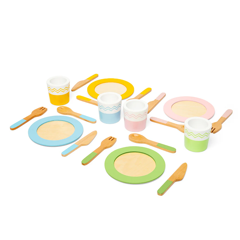 Bigjigs Toys Dinner Service Set - Image 4