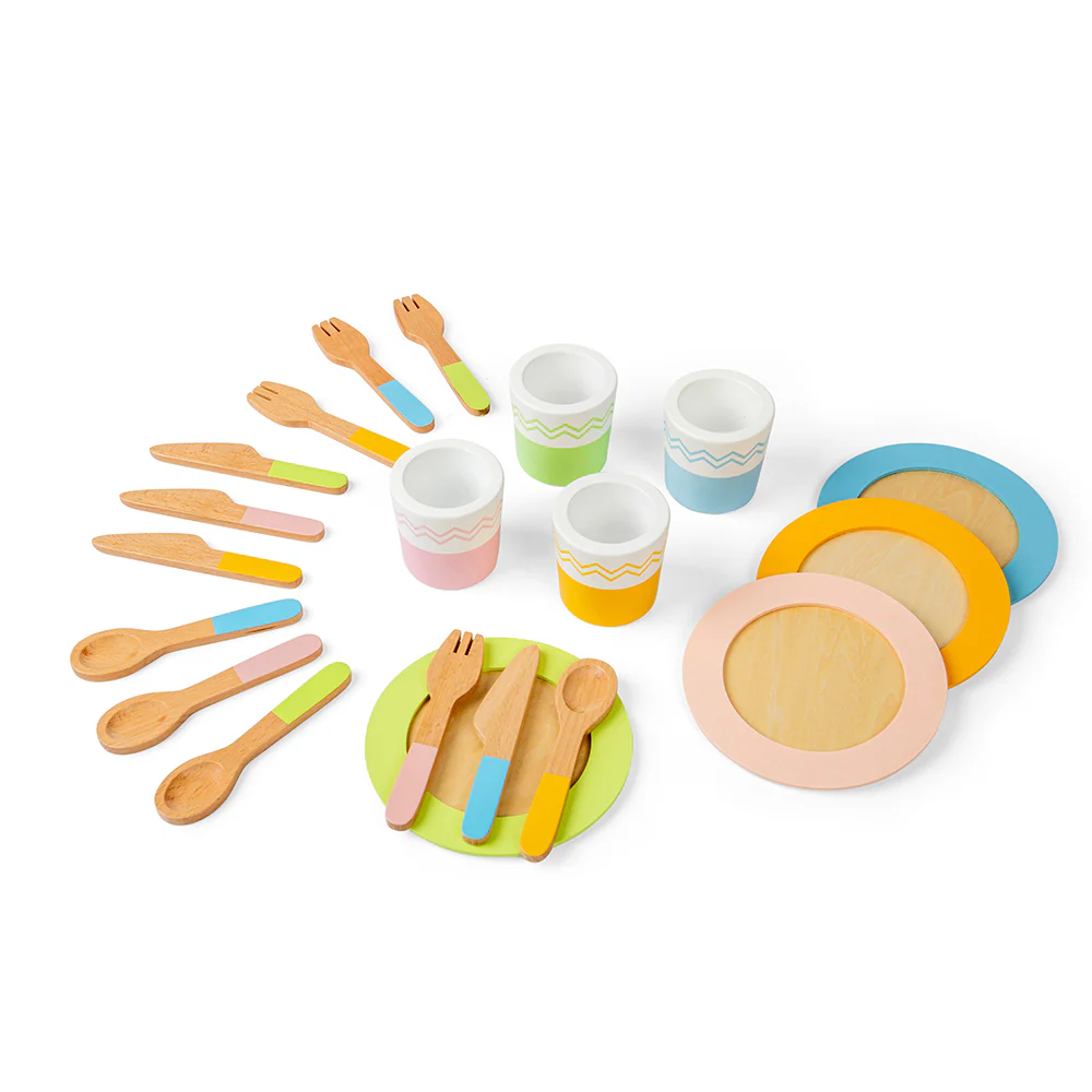 Bigjigs Toys Dinner Service Set - Image 2