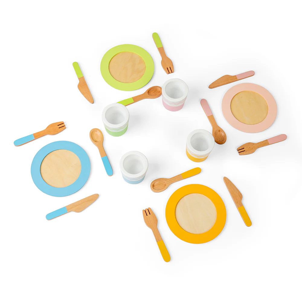 Bigjigs Toys Dinner Service Set - Image 3