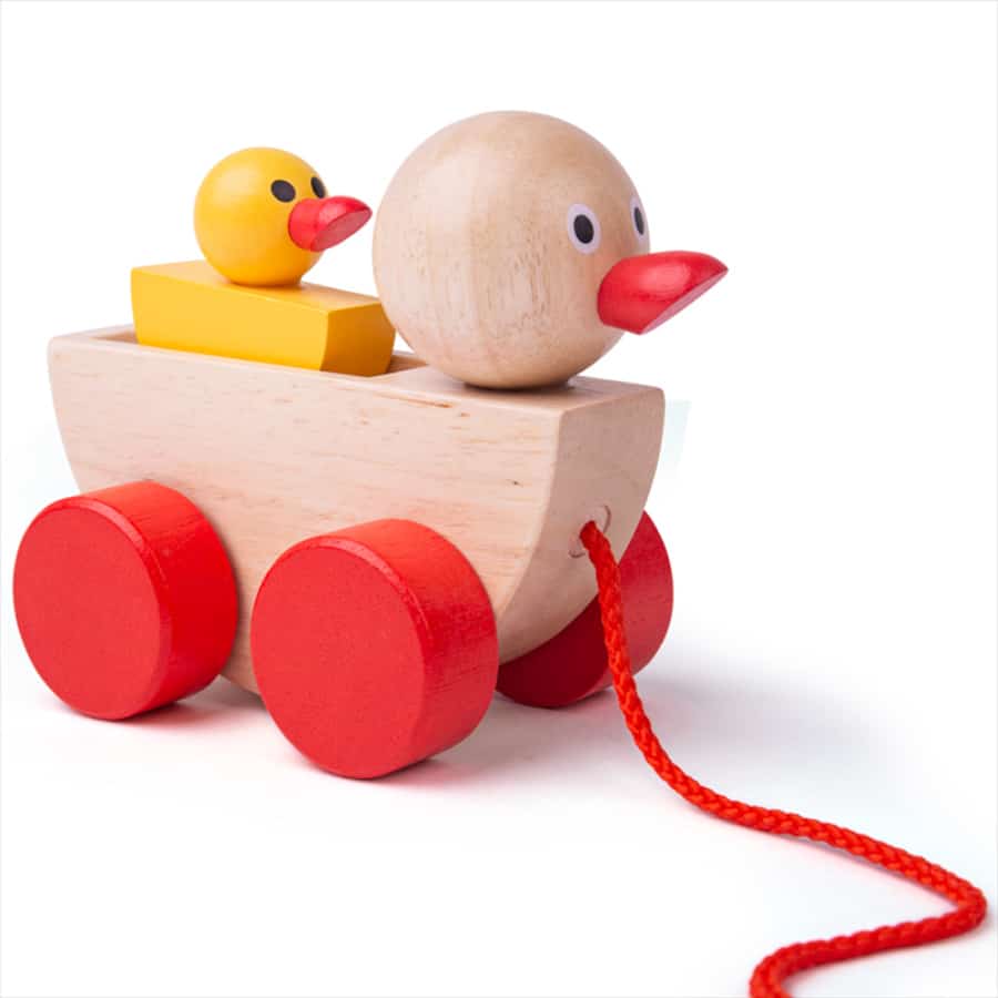 Bigjigs Toys Pull Along Duck & Duckling - Image 2