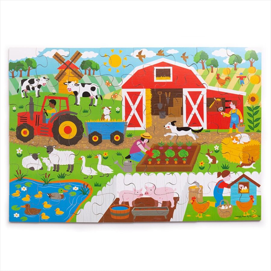 Bigjigs Toys Farmyard Floor Puzzle - Image 4