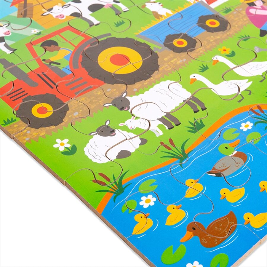 Bigjigs Toys Farmyard Floor Puzzle - Image 3