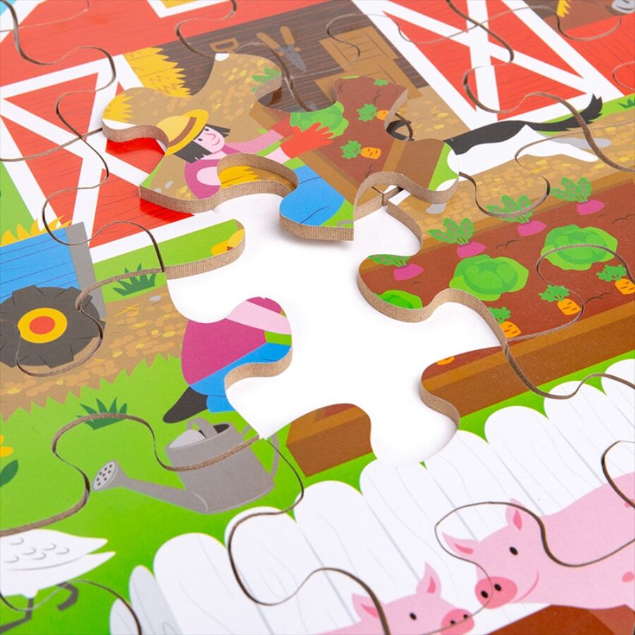 Bigjigs Toys Farmyard Floor Puzzle - Image 2