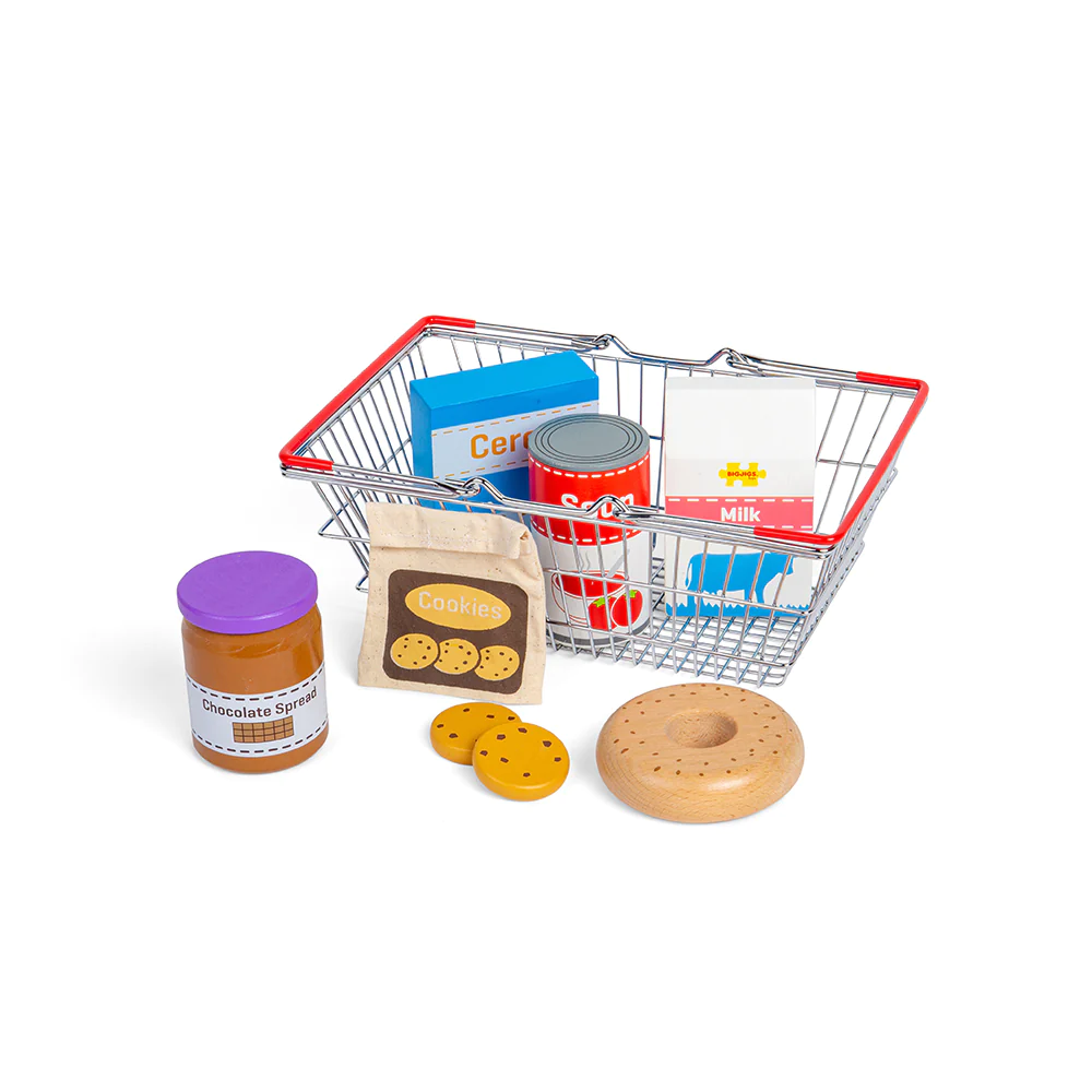Bigjigs Grocery Basket Including Food - Image 2