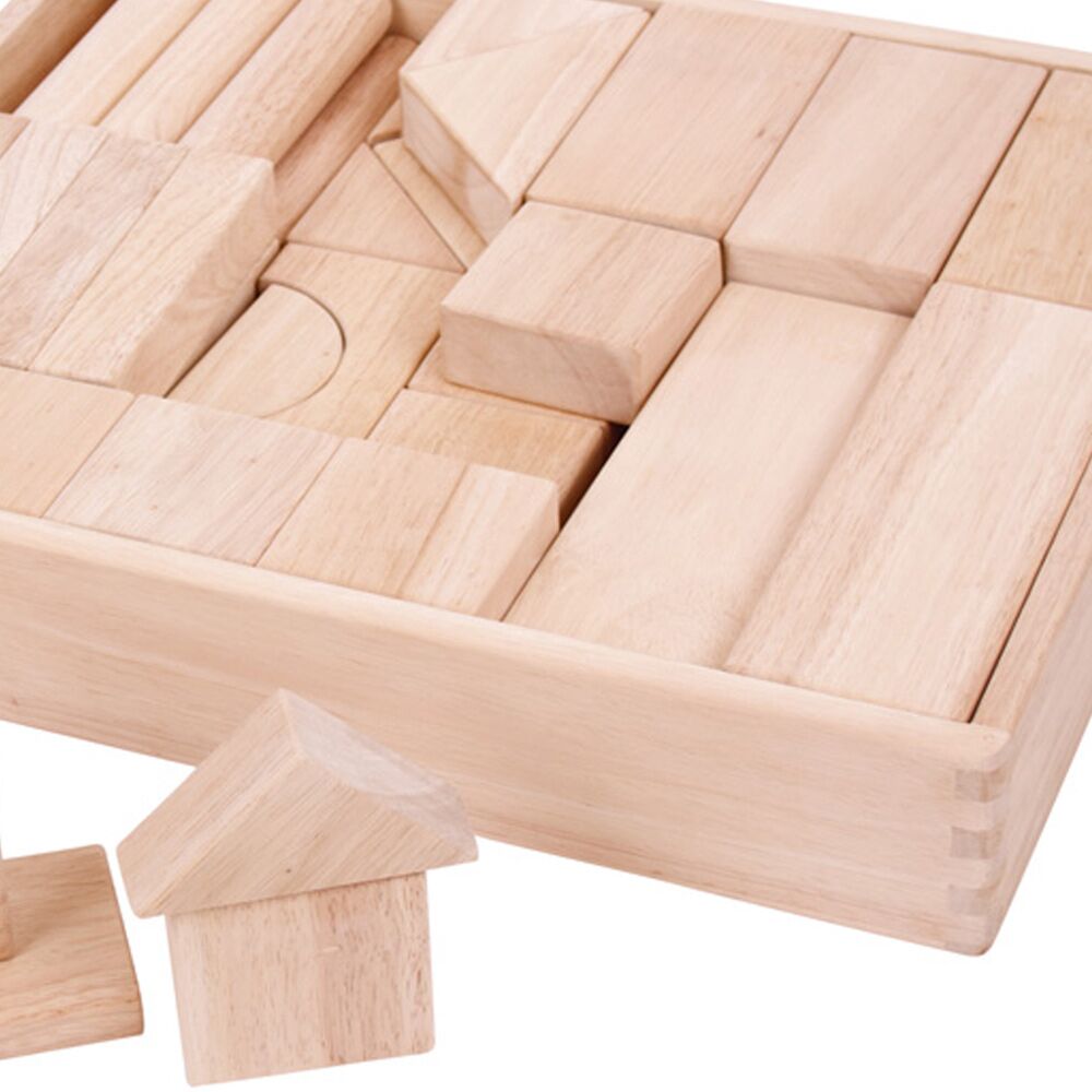 Bigjigs Jumbo Wooden Building Blocks - Image 3