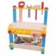 Bigjigs My First Toolbench, a colourful wooden tool bench includes 26 play pieces, a clamp, wrench, nuts & bolts, screwdriver and more!