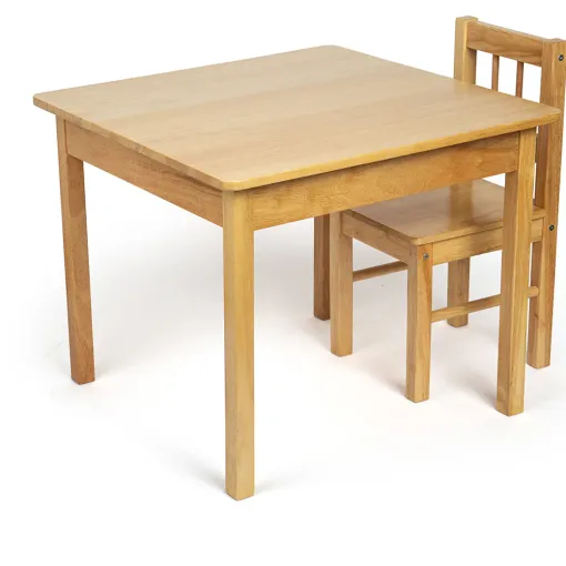 Bigjigs Natural Wooden Table and 2 Chairs 3
