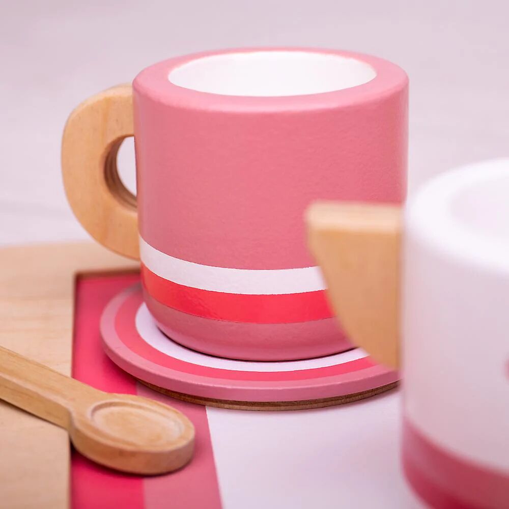 Bigjigs Toys Pink Tea Tray - Image 2