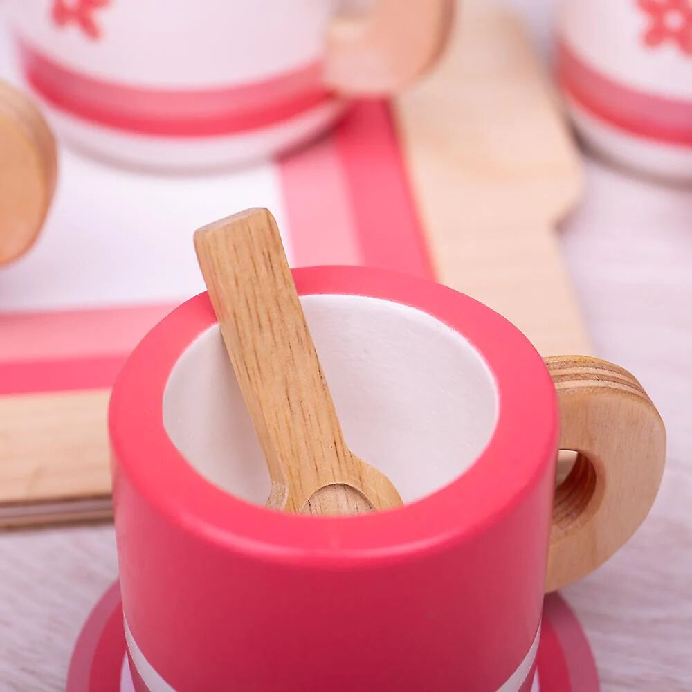 Bigjigs Toys Pink Tea Tray - Image 3