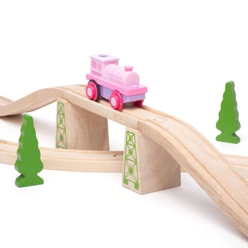 Bigjigs Toys Powerful Pink Loco - Battery Operated - Image 2