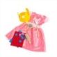 Bigjigs Princess Dress Up Costume comes with a pink princess dress with netted sleeves, a felt crown, gloves, wooden mirror, comb, and a magic wand.