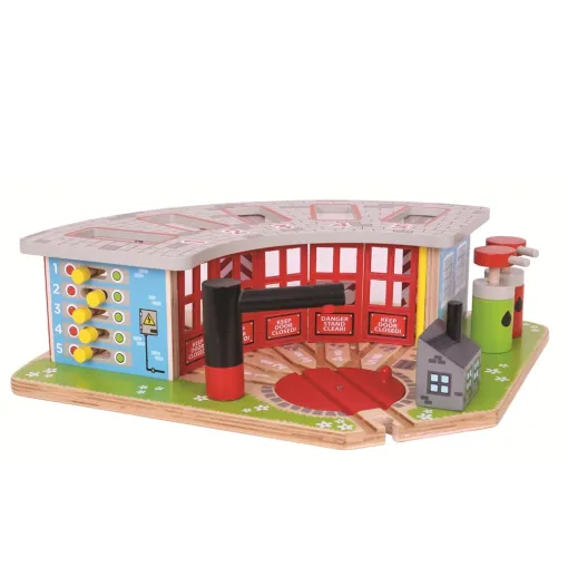 Bigjigs Rail 5 Way Engine Shed 6