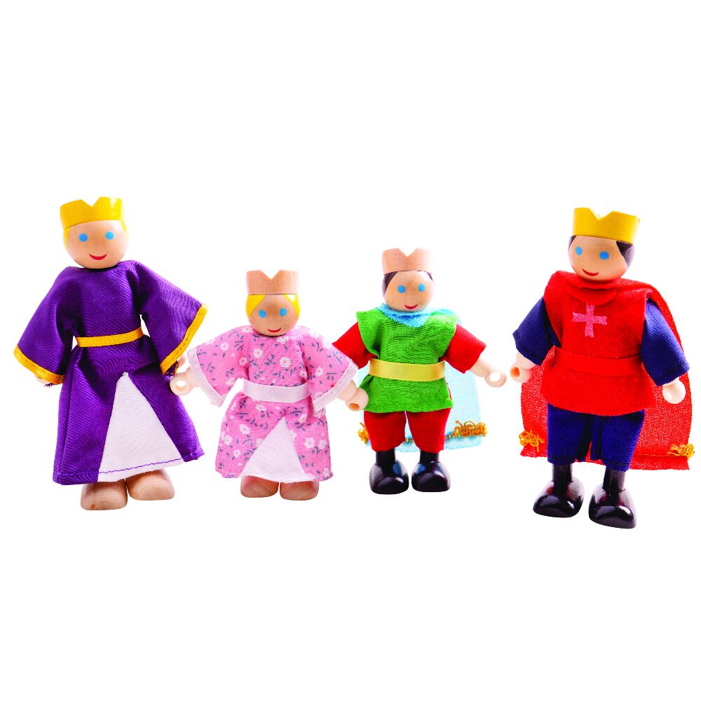 Bigjigs Royal Family Dolls are beautifully crafted figures featuring bendable limbs so little ones can have them seated or standing, in different positions.