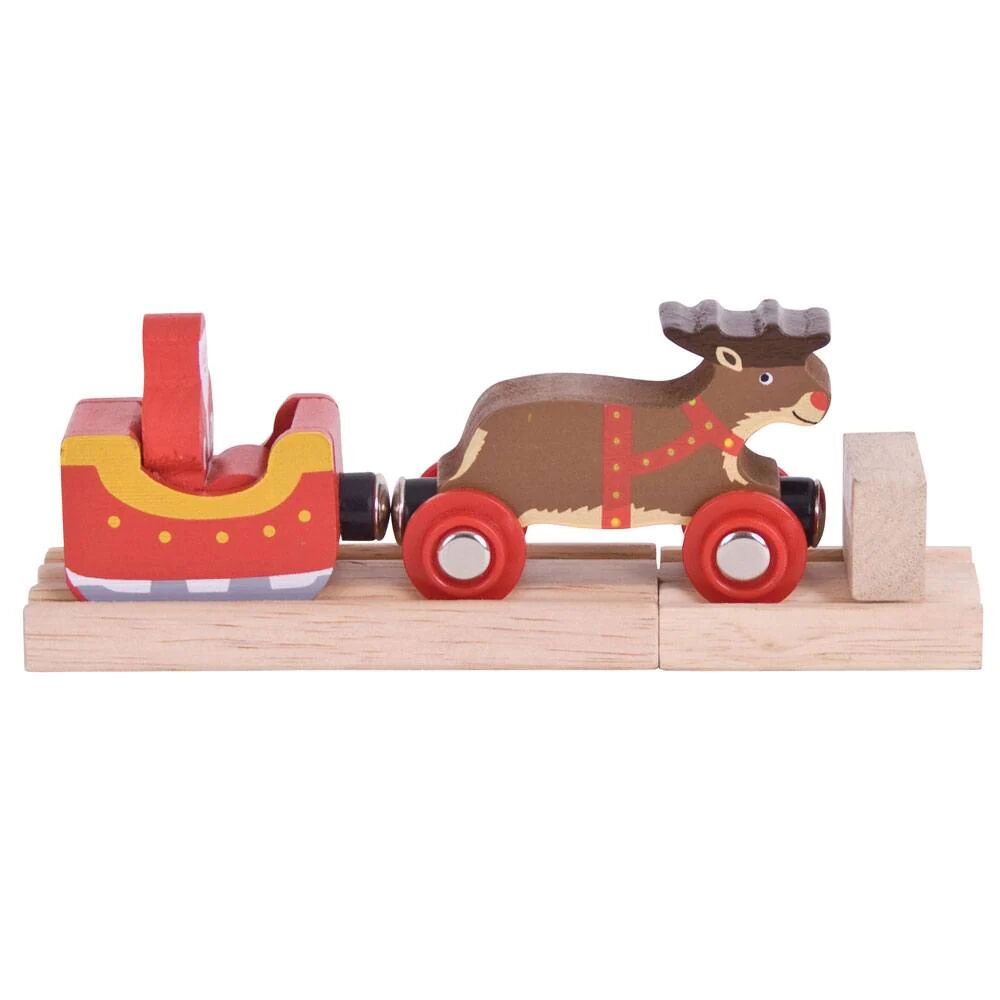 Bigjigs Toys Santa Sleigh With Reindeer - Image 6