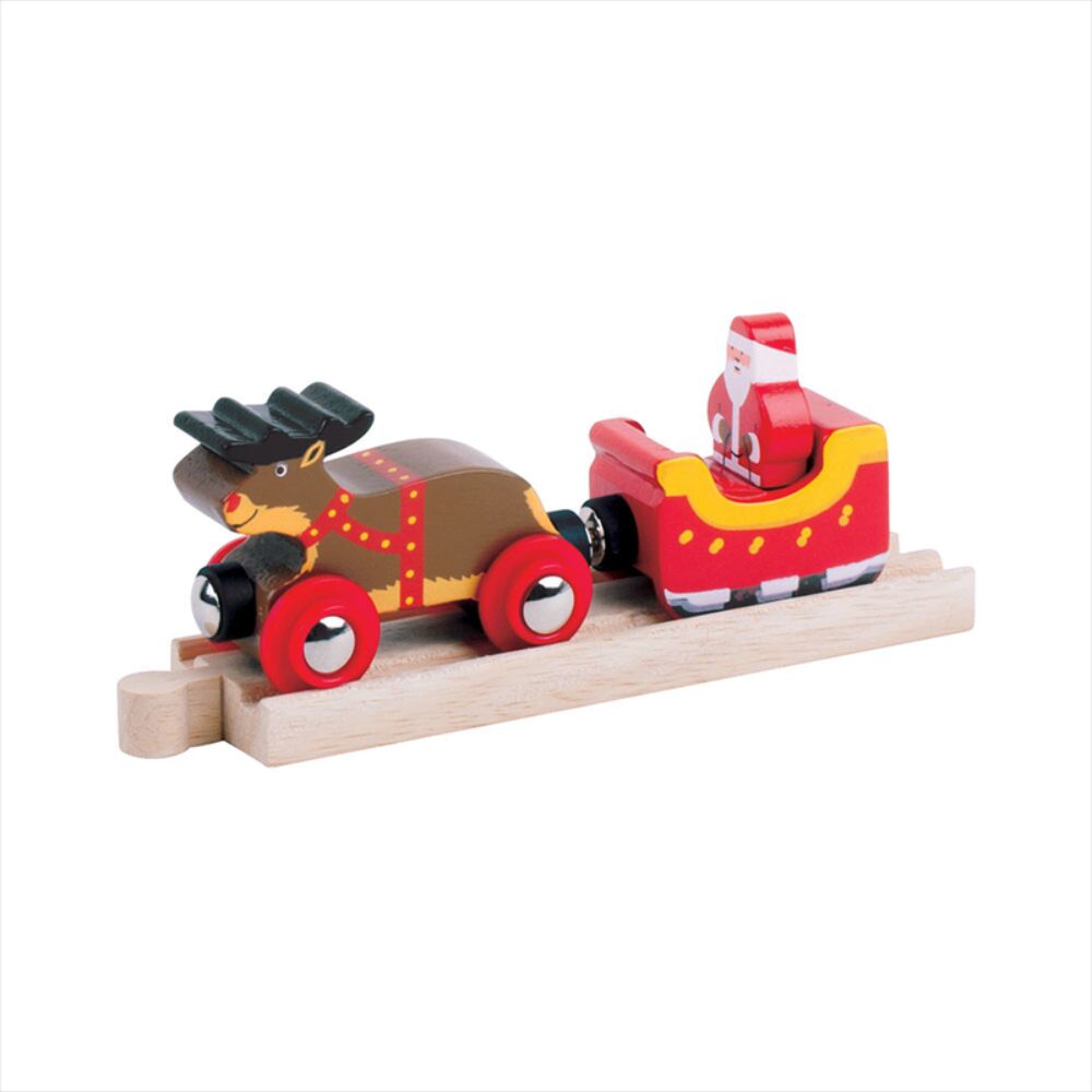 Bigjigs Toys Santa Sleigh With Reindeer - Image 7