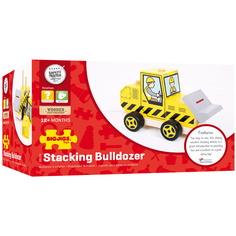 Bigjigs Stacking Bulldozer - Image 5