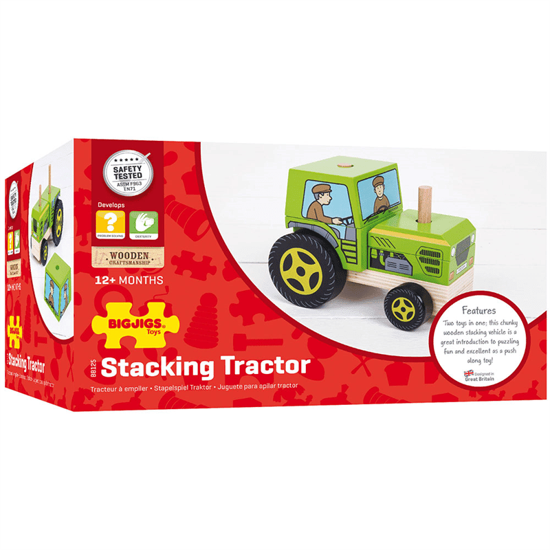 Bigjigs Toys Stacking Tractor - Image 4