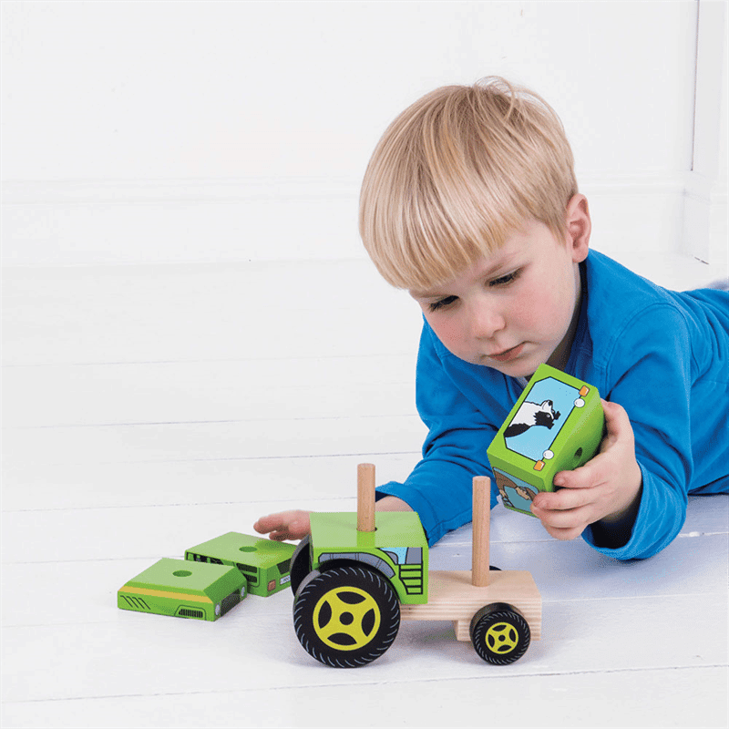 Bigjigs Toys Stacking Tractor - Image 3