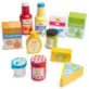 Bigjigs Toys Chilled Groceries including a range of wooden food toys including apple juice, jam, butter, cheese, pesto, ketchup, lemon juice and more