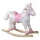 Bigjigs Toys Floral Rocking Horse, a beautifully crafted wooden Rocking Horse with a delightful pink floral design with a soft saddle and matching bridle.