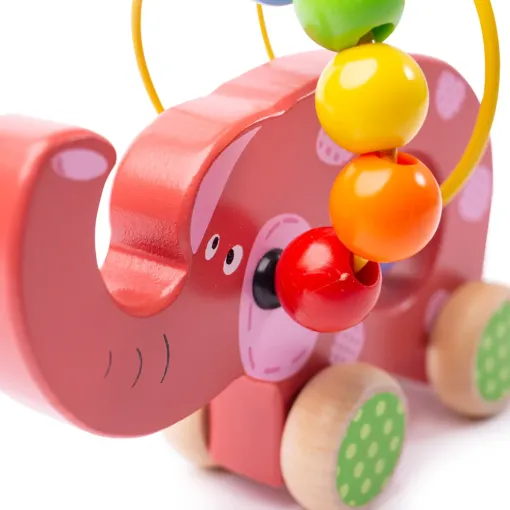 Bigjigs Toys Push Along Elephant Bead Frame 1 1