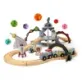 The Bigjigs Rail Space Train Set is a 40 Piece Futuristic Wooden Railway for Kids Imaginative Role Play Sessions