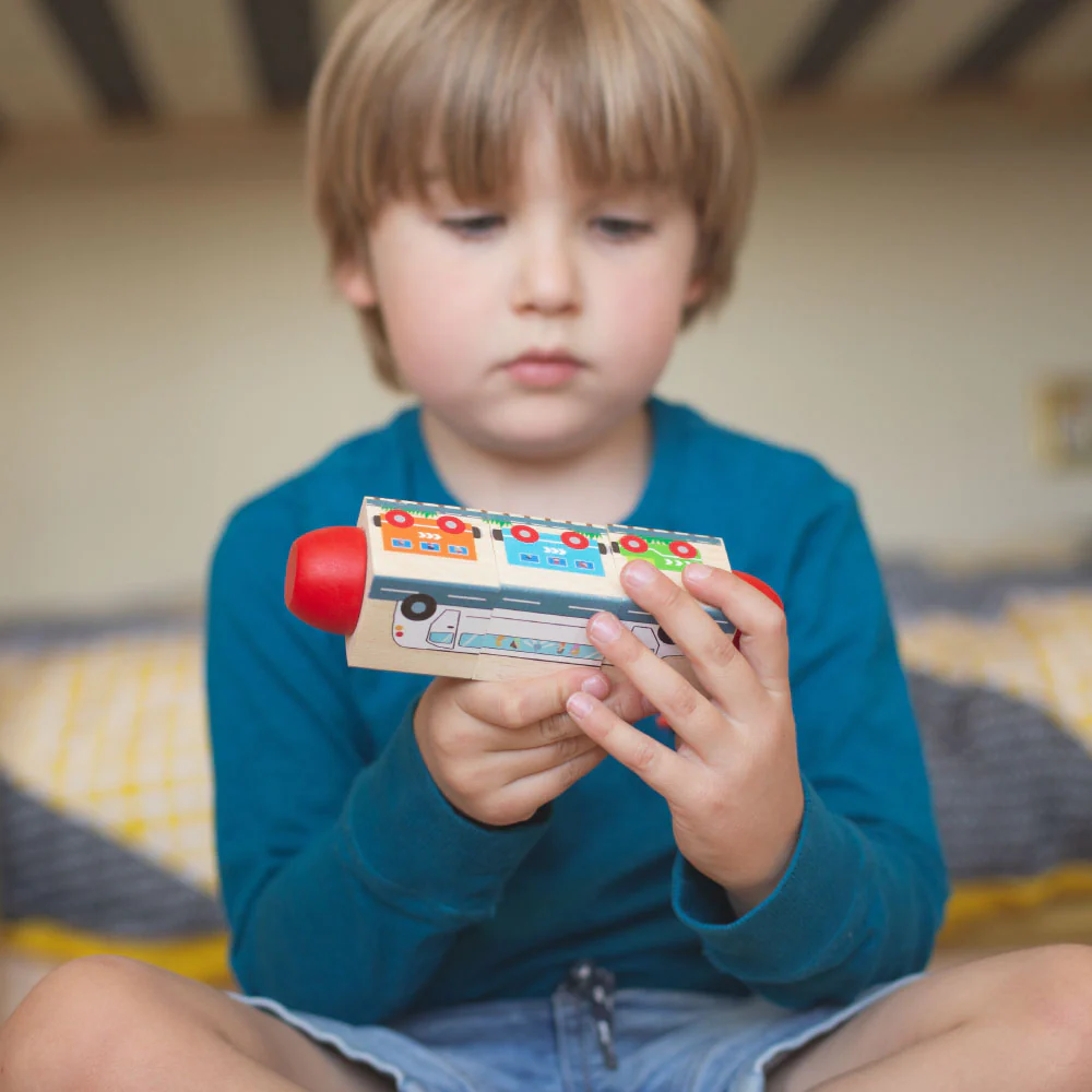 Bigjigs Toys Twist Vehicle Blocks 5