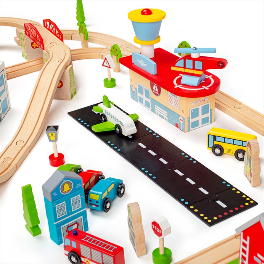 Bigjigs Transportation Train Set - Image 4